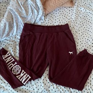 Maroon VS PINK sweatpants